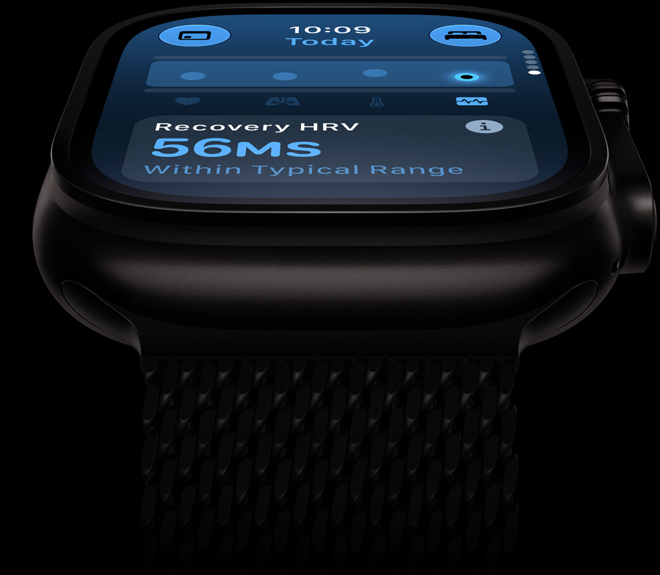Apple Watch Ultra 4 showing Recovery HRV in official Apple imagery
