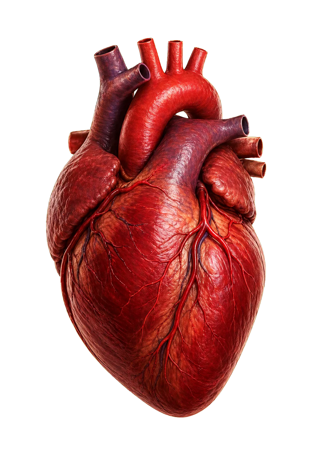 Anatomical heart visual representing overnight HRV and recovery signals